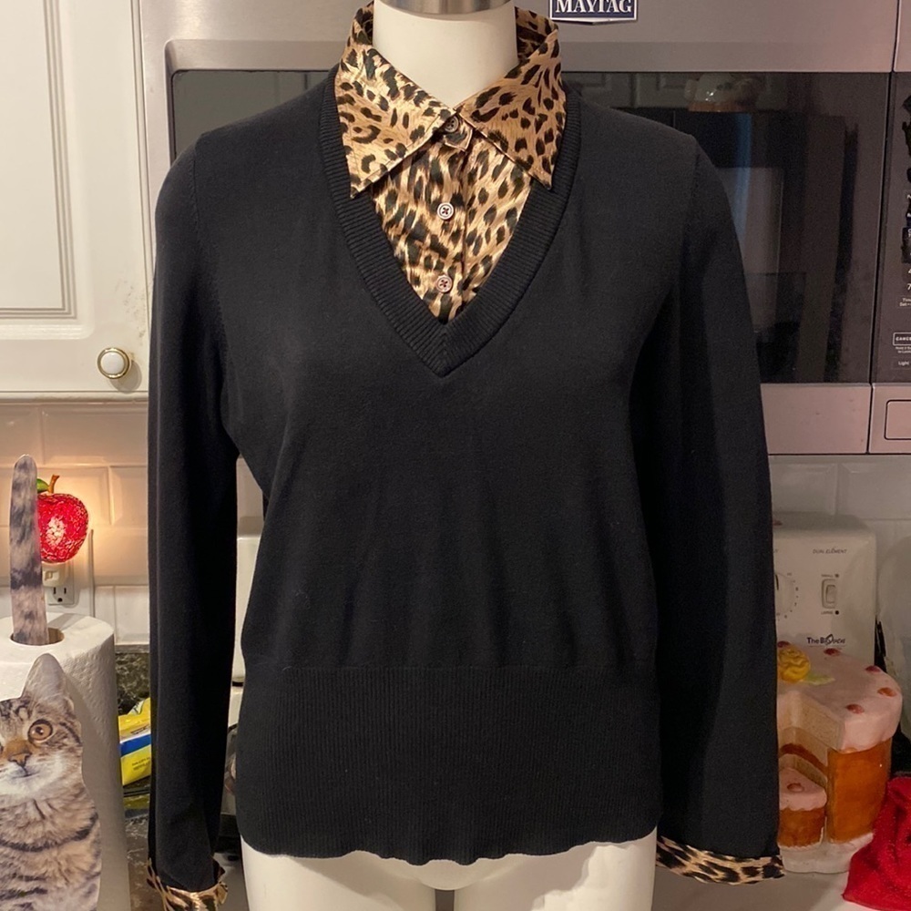 O womens The Limited long sleeve stretch plus size knit top XL. EUC